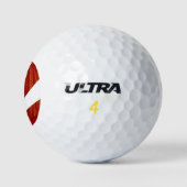 Rood Geel Wit Abstract Golfballen (Logo)