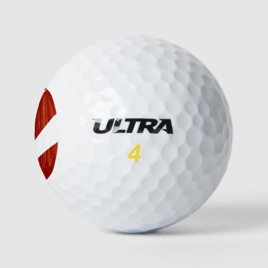 Rood Geel Wit Abstract Golfballen (Logo)