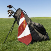 Rood Geel Wit Abstract Golfhanddoek (Groen)