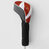 Rood Geel Wit Abstract Golfheadcover (Schuin)