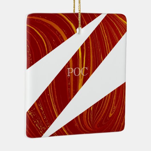 Rood Geel Wit Abstract Keramisch Ornament (Rechts)
