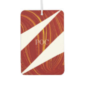 Rood Geel Wit Abstract Luchtverfrisser (Voorkant)