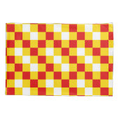Rood Geel Wit Geruit Patroonontwerp  Kussensloop (Achterkant)