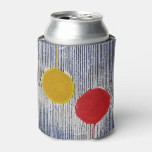 Rood Geel Zonnevlek Polka Dot Abstract