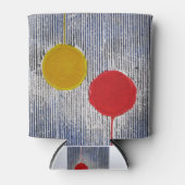 Rood Geel Zonnevlek Polka Dot Abstract Blikjeskoeler (Voorkant)