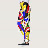 Rood, geel, zwart, blauw en groen leggings (Links)