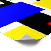 Rood, geel, zwart, blauw en groen poster (Hoek)