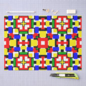 Rood, geel, zwart, blauw en groen tissuepapier (Craft)