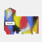 Rood, geel, zwart en blauw bedankdoosjes (Uitgevouwen)