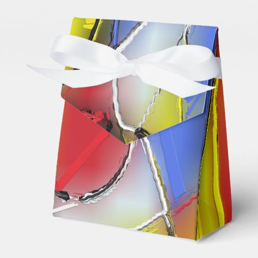 Rood, geel, zwart en blauw bedankdoosjes (Voorkant Zijde)