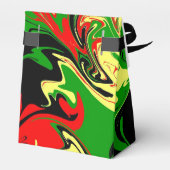 Rood, geel, zwart en groen bedankdoosjes (Achterkant)