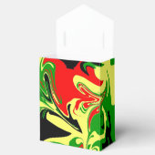 Rood, geel, zwart en groen bedankdoosjes (Geopend)