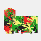 Rood, geel, zwart en groen bedankdoosjes (Uitgevouwen)