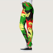 Rood, geel, zwart en groen leggings (Links)