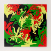 Rood, geel, zwart en groen legpuzzel (Horizontaal)