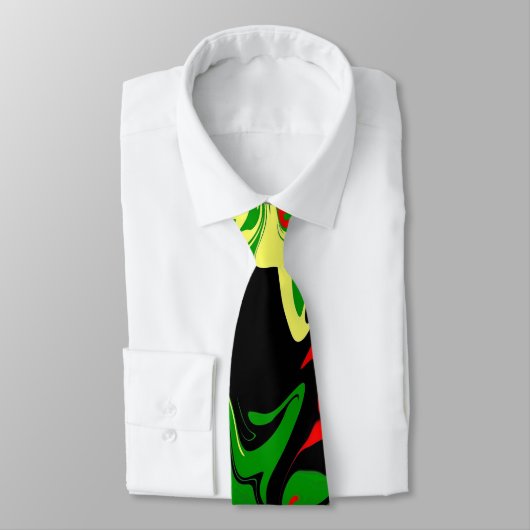 Rood, geel, zwart en groen stropdas (Gebonden)