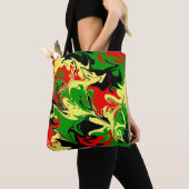 Rood, geel, zwart en groen tote bag (Dichtbij)