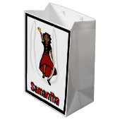 Rood Geel Zwart Gelaagde Danser #1 Medium Cadeauzakje (Achterkant Gekanteld)