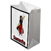 Rood Geel Zwart Gelaagde Danser #2 Medium Cadeauzakje (Voorkant Gekanteld)