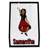 Rood Geel Zwart Gelaagde Danser #2 Medium Cadeauzakje (Achterkant)