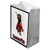 Rood Geel Zwart Gelaagde Danser #2 Medium Cadeauzakje (Achterkant Gekanteld)