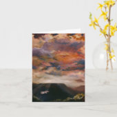 Rood-geëmailde Hawk over de Mesas gevouwen nota Kaart (Gele Bloem)