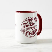 Rood Geen Talkie Voor Koffie Mok (Voorkant rechts)