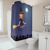 Rood-geharreld-heksengordijn Douchegordijn (In situ)