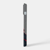 Rood gehulde held geïnspireerde telefoonhoes iPhone 15 case (Linkerkant)