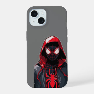 Rood gehulde held geïnspireerde telefoonhoes iPhone 15 case