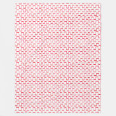 Rood gekleurd geometrisch patroon fleece deken (Voorkant)