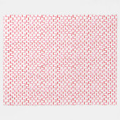 Rood gekleurd geometrisch patroon fleece deken (Voorkant (Horizontaal))