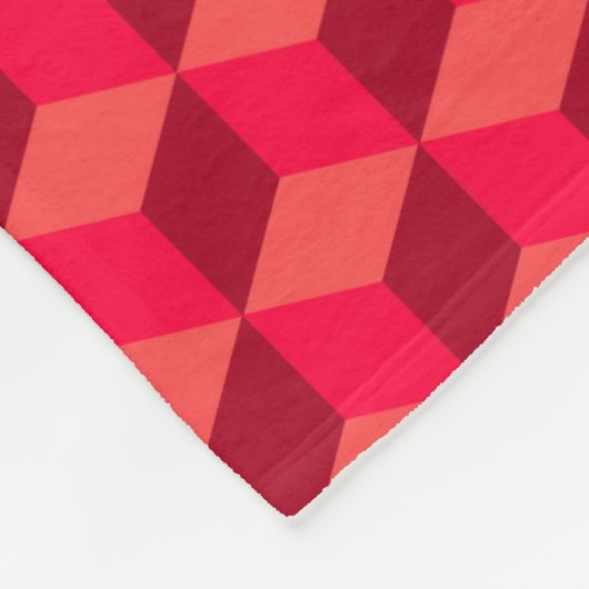 Rood geknipt fleece deken (Hoek)