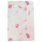 Rood gele bleekroze Roos Petals Medium Cadeauzakje (Voorkant)