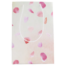 Rood gele bleekroze Roos Petals Medium Cadeauzakje