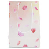 Rood gele bleekroze Roos Petals Medium Cadeauzakje (Achterkant)