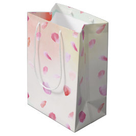 Rood gele bleekroze Roos Petals Medium Cadeauzakje