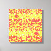 Rood gele borrel pop kunst canvas afdruk (Voorkant)