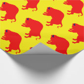 Rood gele bulgpapier cadeaupapier (Hoek)