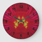 Rood gele fractal ~ grote klok (Voorkant)