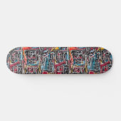 Rood gele graffiti-skateboard persoonlijk skateboard (Horizontaal)