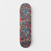 Rood gele graffiti-skateboard persoonlijk skateboard (Voorkant)