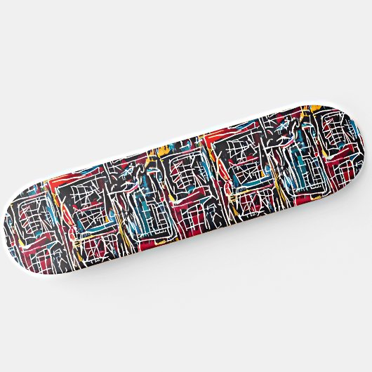 Rood gele graffiti-skateboard persoonlijk skateboard