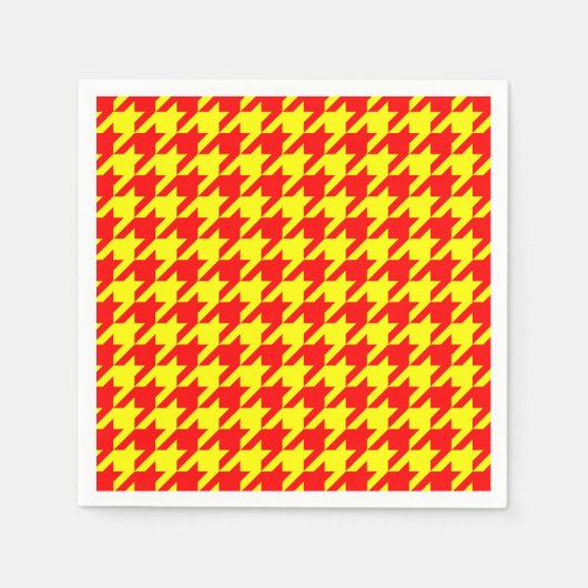 Rood gele horsmakreel Plaid Check Servet (Voorkant)