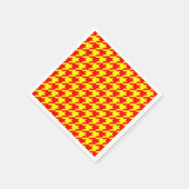 Rood gele horsmakreel Plaid Check Servet (Hoek)