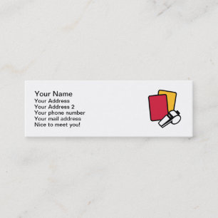 Rood gele kaart flesje mini visitekaartje