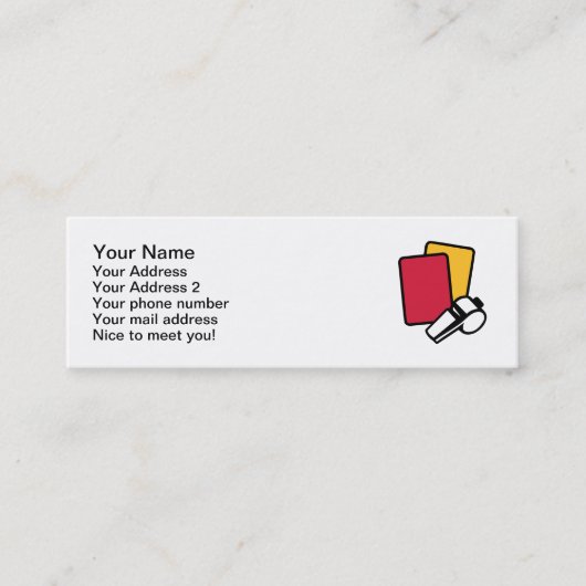 Rood gele kaart flesje mini visitekaartje (Voorkant)