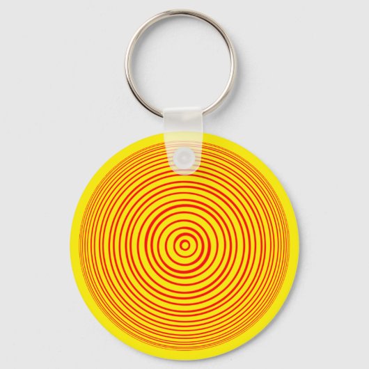 Rood-gele optische illusie sleutelhanger (Voorkant)