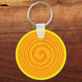Rood-gele optische illusie sleutelhanger (Voorkant)