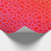 Rood gele puzzel omslagpapier cadeaupapier (Hoek)